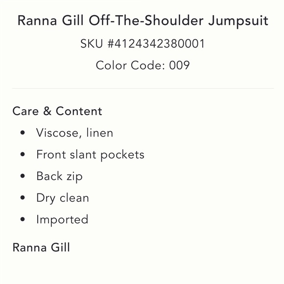 Anthropologie Off the Shoulder Jumpsuit - Picture 2 of 4